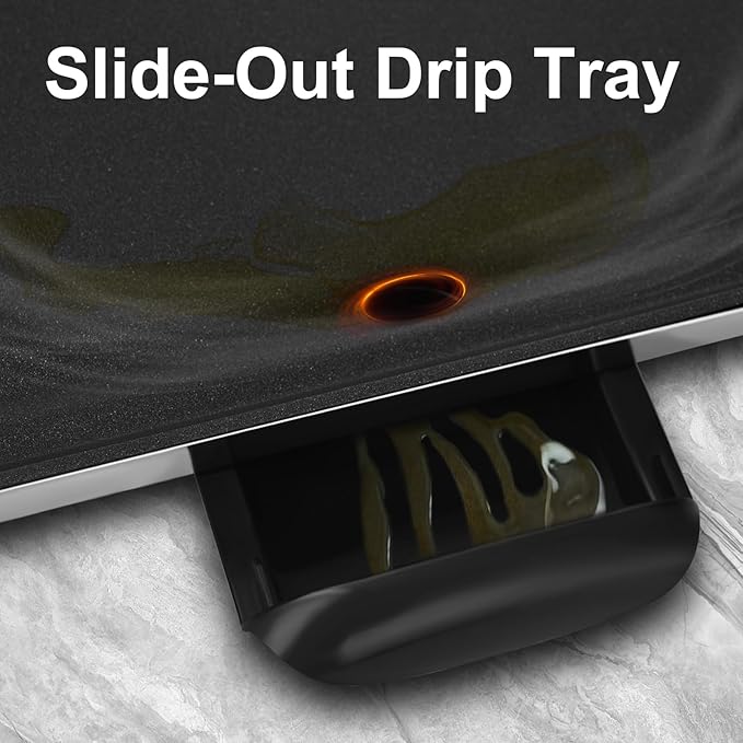 AEWHALE 35" Electric Nonstick Extra Large Griddle Grill-Teppanyaki Grill BBQ Indoor/Outdoor with Adjustable Temperature,Detachable for Easy Cleaning,Extra Wide(3m cable)