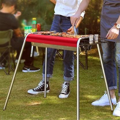 Portable Charcoal Grill for Camping BBQ Grills Outdoor Barbecue Grill, Adjustable Height Stand, Easy Carry for Picnic Travel Cooking Roast Meat Frying, Charcoal Grills BBQ,A-1