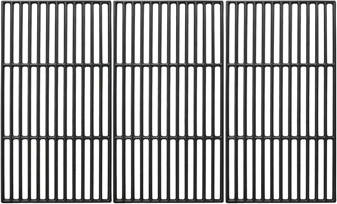 Cast Iron Cooking Grate for Char-Griller 1624 Smokin' Champ | for Char-Griller Charcoal Grill Horizontal Smoker Grates Replacement Parts for Chargriller Set of 3