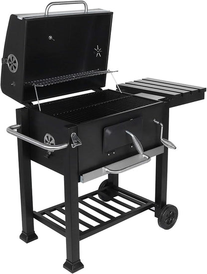 Portable Bbq Grill, Charcoal Grill, Heavy Duty Steel, Outdoor Cooking, Camping Grill, Picnic Grill, Family Gathering Grill