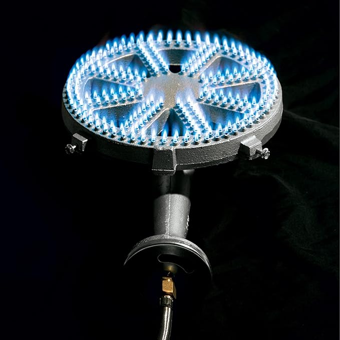 Bayou Classic BG14 10-in Cast Iron Banjo Burner Features 15-in Length 3/8-in Flare Fitting Perfect Burner For Compatible Bayou Classic Cookers