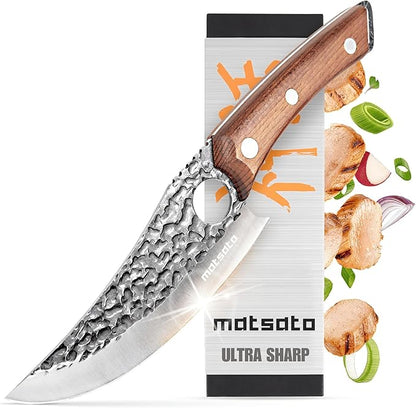 Matsato Chef Knife - Kitchen Knife for Cooking, Chopping. Japanese Steel Knife for Home, BBQ, Balance & Control, 6.3 Inch