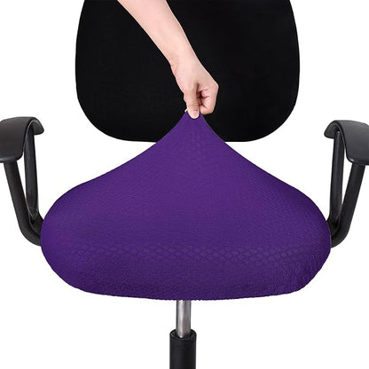 Smiry Office Computer Chair Seat Covers for Desk, Anti-dust Protector | Stretch Jacquard Removable Washable Desk Chair Seat Cushion Protectors, Violet