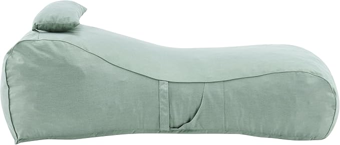 Christopher Knight Home Morton Outdoor Bean Bag Chair Set of 2, Fabric Bean Bag Chair for Adults and Kids, Indoor/Outdoor Sun Lounger with Headrest, Patio Chaise Lounge Chair Set of 2, Mint