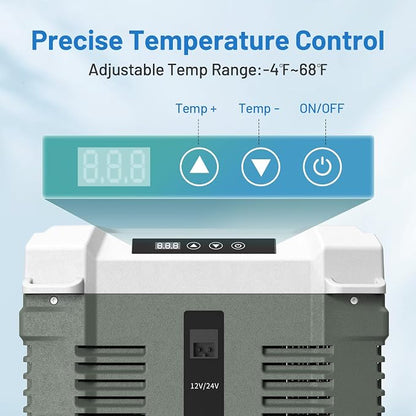 Alpicool 12 Volt Refrigerator 12V Car Fridge 10 Quart Small Car Refrigerator Portable Fridge 12/24V DC 110~240 Volt AC for Truck RV Camper SUV Portable Freezer Electric Cooler for Camping (-4℉-68℉)