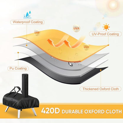Pizza Oven Cover for Ooni Karu 2 Pro/16,Outdoor Pizza Oven Cover | Portable Cover for Ooni Karu 2 Pro/16 Pizza Oven,Waterproof,UV-Resistant,Windproof,Outdoor,Pizza Oven Accessories
