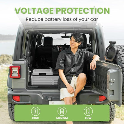 Alpicool Car Refrigerator 12 Volt Portable Car Fridge 16 Quart（15 L Electric Cooler with AC/DC，Car Refrigerator Freezer for Truck Van RV Camper SUV, Camping Boat Travel，-4~68°F