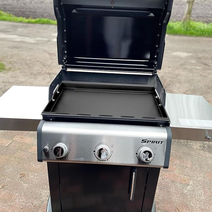 Full-Size Griddle Inserts for Weber Spirit & Spirit II 300 Series, Flat Top Grill Griddle for Weber Spirit S-310 S-320 E-310 E-320 GS4 Spirit II E-310, Rectangular Griddle Replace for 6787