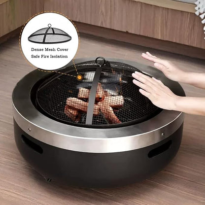 Grill Outdoor Camping Household Barbecue Table Charcoal Stove Courtyard Fire Basin Villa Rack Fireplace Tea BBQ Grill
