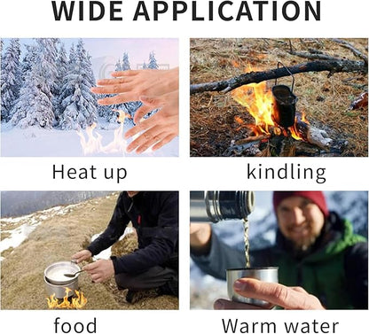 Solid Fuel Tablets Fire Starter for Fireplace, for Indoor and Outdoor use, for Campfires, BBQ, Fire Starters for Grill and Wood Stove - Firelighters