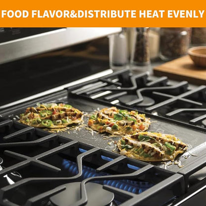 Upgraded WB31X24738 WB31X49806 Griddle Replacement Parts for GE Gas Stove Cast Iron Griddle Plate WB31X24998 General Electric Range StoveTop Cooktop Center Griddle Stove Burner Middle Flat Top Pan