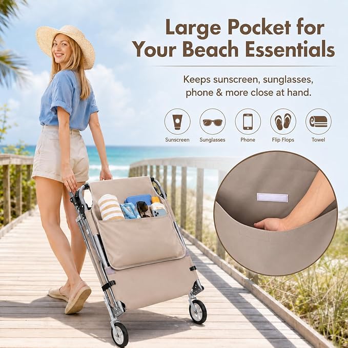 Wheel-To-Go Oversized Tanning Chair with Face Hole & Wheels | Portable Heavy Duty Folding Lounge Chair | Outside Sunbathing Reading Relaxing Beach Poolside Lawn | XL Wide | 330 LBS (Patent Design)