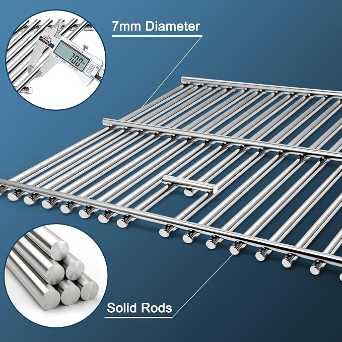 Replacement Parts for Nexgrill 820-0033 Grill, Grill Grate, Heat Shield Flame Tamer and Burner for Nexgrill 820-0033 2 Burner Grill, Megamaster 820-0033M Propane Gas Grill