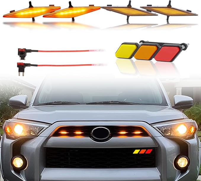 Led Grill Lights for 2014-2019 Toyota 4runner trdPro Grille Emblems | Trd Pro SR5 Off-Road Limited Grille Grills Light, Raptor Lights for 4Runner TRD Pro 2020 2021 2022 2023 2024