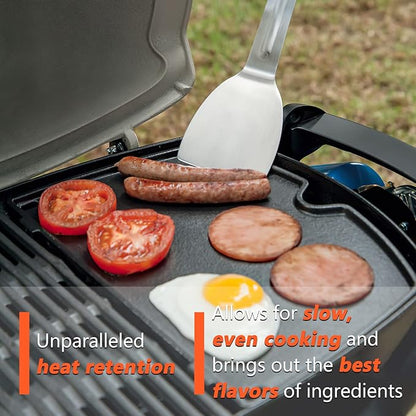6558 Griddle for Weber Q100 Q120 Q1000 Q1200 Series Grills,Cast Iron Grill Parts for Weber Q100/1000 Series Gas Grills Accessories,12.6" x 8.6" Cooking Griddle for Webbr