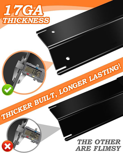 13.5-25 Inch Universal Adjustable Grill Heat Plates Shields, Heat Tents, Burner Covers Guard, Heat Deflector Diffuser, Flame Tamer for Charbroil Chargriller Brinkmann Grill,3 Pack