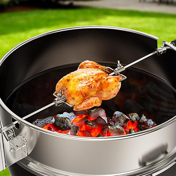 onlyfire Universal Rotisserie Meat Forks BBQ Grilling Accessories for Most Grills, Include 2pcs 2-Pronged Rotisserie Forks and 1pc Double Sided Rotisserie Fork