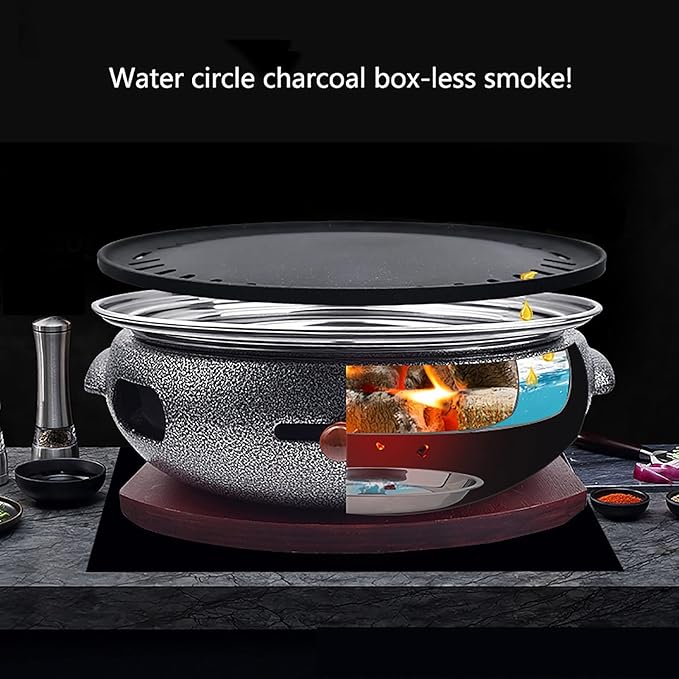 BBQ Barbeque Barbecue Grill, BBQ, Multifunctional Smokeless Charcoal Grill, Household Korean BBQ Grill, Split Design, Outdoor/Indoor (Color : G)