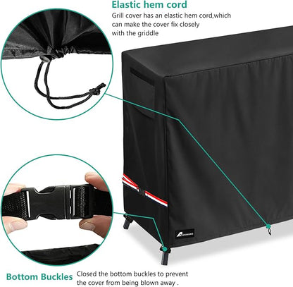 Waterproof Grill Cover for Blackstone 1555 1550 Tailgater Gas Grill and Griddle Combo, Outdoor Heavy Duty Durable Blackstone Grill Cover(Cover Only)