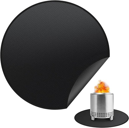 19.5" Fire Pit Mat for Solo Stove Mesa - Round Under Grill Mat | Tabletop,Fireproof,Oil & Waterproof,Portable,Easy to Clean,Outdoor Patio Deck Protection,Fireplace,Camping Stove Fire Mat