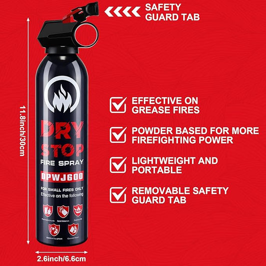 4 Pack Dry Chemical Fire Extinguisher with Mounting Bracket- Portable ABC Fire Extinguisher for Home and Vehicle, Grease & Electrical Fire Extinguisher for Kitchen, Car, Office, Easy to Use
