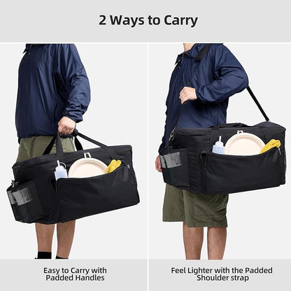 Padded Carry Bag for Charbroil Grill2Go X200 Tabletop Grill, Bag Only | Fully Lined with PE Foam, 5 Pockets, Rip-Proof Fabric, Adjustable Strap, Weather-Resistant, Portable BBQ Grill Carrying Case