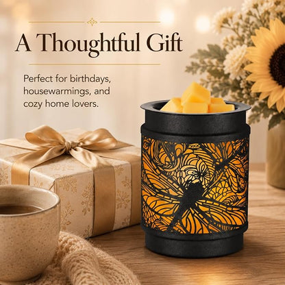 Dragonfly Wax Melt Warmer Metal Electric Wax Warmer for Scented Wax | Electric Fragrance Candle Oil Burner 2 in 1 Wax Melts as Gifts for Moms Grandma Women Girls(Dragonfly)