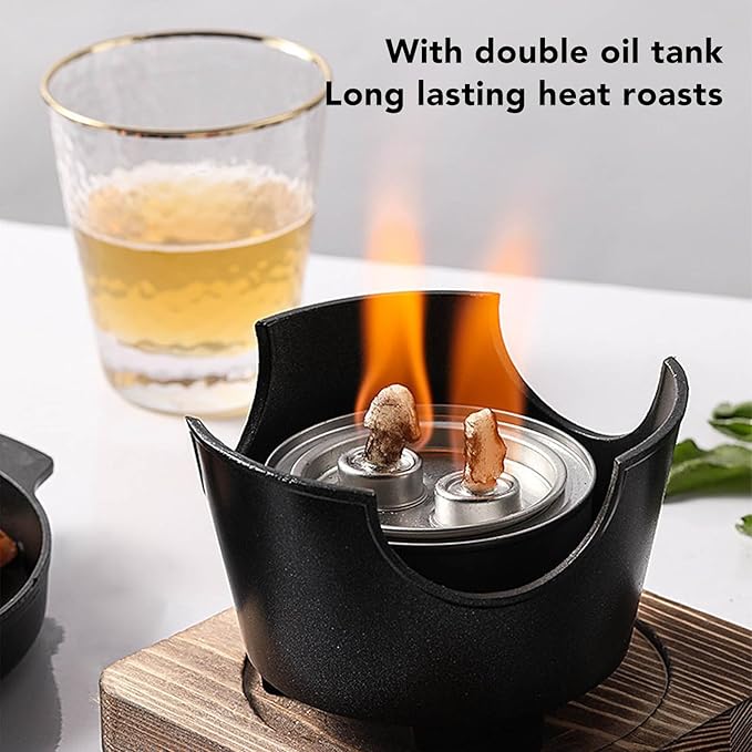 Korean Bbq Grill Charcoal, Small Charcoal Grill 8.5 Inches Portable Grill Iron Barbecue Grill Tabletop Kbbq Grill Outdoor Indoor Camping One Person Mini Bbq Grill Japanese Barbecue Pan For Home
