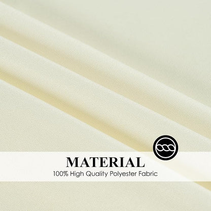 6 Pack Ivory Round Tablecloths 108 Inch for Dining Tables | Washable Decorative Linen Polyester Table Cover for Banquets Buffets Parties and Weddings