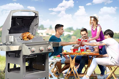 onlyfire Stainless Steel Rotisserie Kit Weber 7659 Replacement for Weber Spirit and Spirit II 200/300 Series Gas Grill, NOT FIT for Weber Spirit Grills Manufactured in 2025