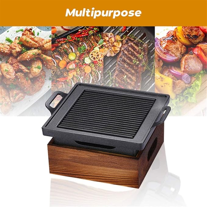 Portable Charcoal Grill for Camping BBQ Grills, Outdoor Barbecue Grill for Family Picnics, Compact Charcoal BBQ Oven with Non-Stick Cooking Surface,A-1