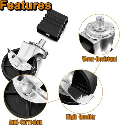 G515-0082-W1 Grill Caster Wheels Replacement Parts for Charbroil Caster Socket Locking Caster Wheels 3 Inch G408-0036-W1 463243518 463342119 463245917 463240115 463230515 463349917 463335517 4 Pack