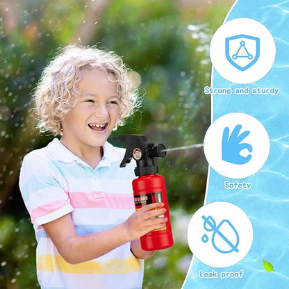 Leitee 24 Pcs Fire Extinguisher Squirter Toys Realistic Firefighter Water Squirt Toy Fun Fireman Squirter for Boy Girl Swimming Pool Beach Party Outdoor Water Fighting Play Cosplay (7X 1.9 Inch)