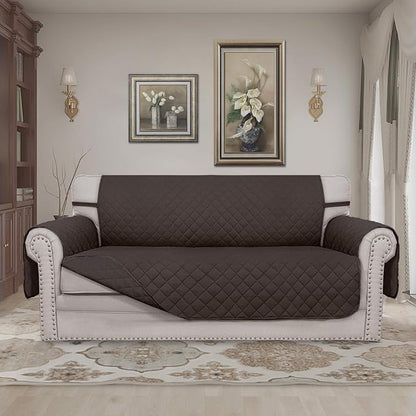 Easy-Going Reversible Couch Cover, 2 Cushion Sofa, Chocolate/Chocolate | Oversized Loveseat Slipcover For Dogs, Water Resistant Mat, Living Room, Non-Slip Sofa Cover, Pet Friendly