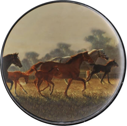 Reston Lloyd, Burner Covers For Electric Stovetop, Decorative Lightweight Tin Covers, Set of 4 (2-8 inch & 2-10 inch), Conceals Messy Drip Pans, Horses