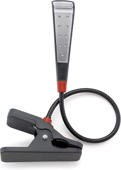 Polder Clip-On Grill Light, Utility Light, Strong Attachment Clip for Secure Placement, LED Lights, Battery Operated