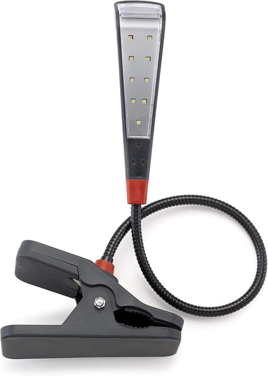 Polder Clip-On Grill Light, Utility Light, Strong Attachment Clip for Secure Placement, LED Lights, Battery Operated