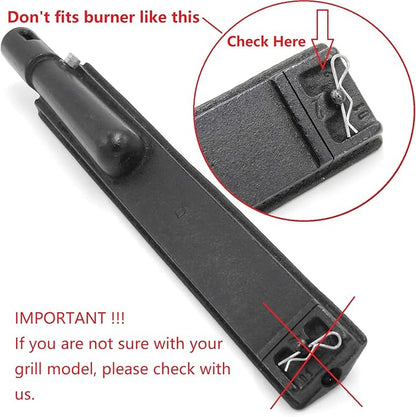 4 Pack Heavy Duty Cast Stainless Steel Grill Burner for Bull, Grill Replacement Parts for Bull, Cal Flame, Lion, Blaze, Turbo, Beefeater, Thermos, Char Broil, Jenn Air, Nexgrill