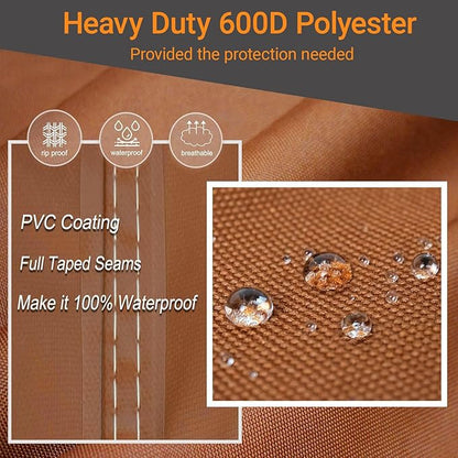 NettyPro Griddle Cover for Blackstone 36 inch Griddle Waterproof Heavy Duty 4 Burner Flat Top Gas Grill Cover 36" Cooking Station, Brown