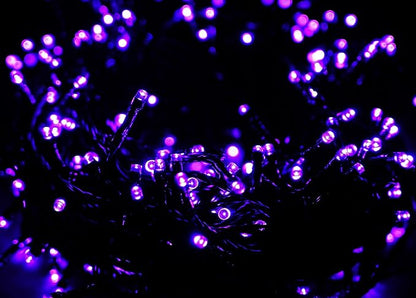 kemooie 500 LED Halloween Lights Outdoor, 164 FT Fairy Lights with 8 Modes | Purple, Timer&Memory Function, Plug in Powered, IP44 Waterproof, Indoor Outdoor Use, Home/Party/Garden/Halloween Decor
