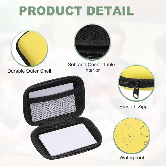Card Game Case, Soft Cloth Playing Waterproof Card Storage Travel Game Case Compatible for Outdoor Gaming Camping, Yellow