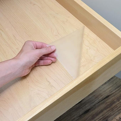 Window Film 17.7''x314.9'' Clear Contact Paper Window Privacy Film Frosted Glass Self-Adhesive Paper Removable Protective Film Waterproof Liner Drawer Shelf Kitchen Cabinet Desk Fridge Roll
