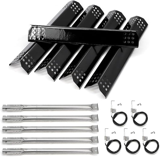 Grill Parts for Jenn-Air 720-0727 720-0709 720-0709B & Kitchenaid 720-0990C 720-0893 720-0826 720-0709C 860-0003, Grill Heat Plates Burners Igniter for Jenn-Air 720-0727 5 Burner Gas BBQ Grill