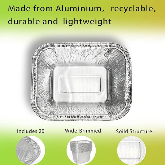 20PCS Disposable Aluminum Foil Grease Bucket Liners for Pitboss Griddle & Razor 4B Griddle, Country Smokers Portable Gas Griddle Accessories