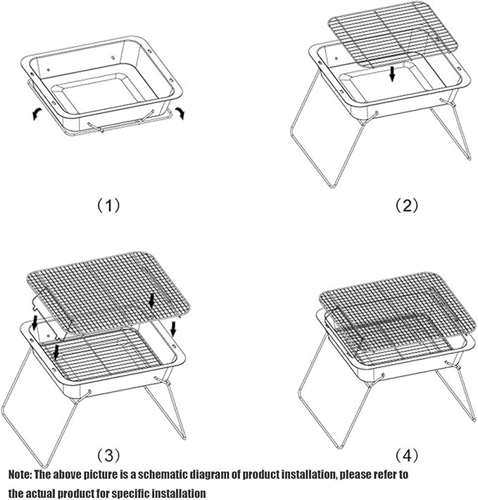 Barbecue Grill Outdoor Outdoor Charcoal Grill Portable Foldable Barbecue Tool For Picnic Patio Backyard Camping Picnic