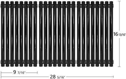 Hongso 16 13/16" Porcelain Grill Grates Replacement Parts for Charbroil Classic, Advantage 4 Burner 463436215 463420508 463461614 463460708 463439914, Kenmore 463420507, Master Chef, Thermos Gas Model