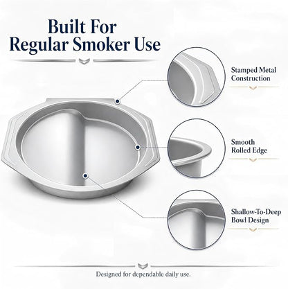 9007170040 Replacement Water Bowl for Masterbuilt 30‑inch Digital Electric Smoker Compatible with Models 20071117, 20071217, 20071218, 20071317, 20071417, 20071517, 20074517 Durable Smoker Accessory