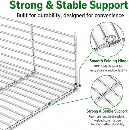 GRISUN Warming Rack for Pit Boss Austin XL Pellet Grill, Stainless Steel Upper Rack Replacement for Pit Boss Sportsman 1100, Pro Series 1150, Rancher XL & 1000 Series, Foldable BBQ Grill Top Rack