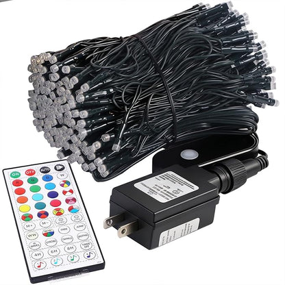 WATERGLIDE 300LED Smart Color Changing Halloween Lights with Remote & APP Controlled, 98.5ft RGB Fairy String Lights, Music Sync Multiple Modes, Waterproof Holiday Xmas Tree Home Indoor Outdoor Decor