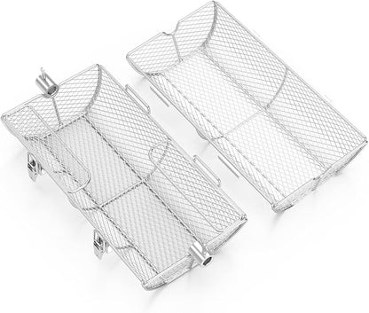 only fire Universal Stainless Steel Rotisserie Grill French Fries Basket Fits for Any Gas Grill